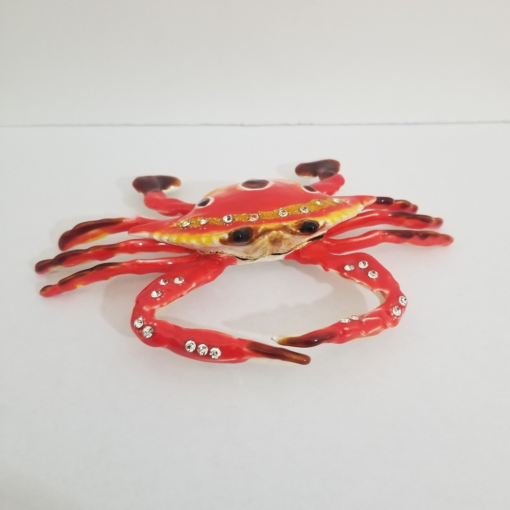 Maryland Crab Jewelry Orange Red Tinker Box